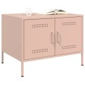 STOLIK KAWOWY RÓŻOWY 68X50X50,5CM STAL WALCOWANA NA ZIMNO