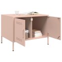 STOLIK KAWOWY RÓŻOWY 68X50X50,5CM STAL WALCOWANA NA ZIMNO
