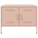 STOLIK KAWOWY RÓŻOWY 68X50X50,5CM STAL WALCOWANA NA ZIMNO