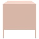 STOLIK KAWOWY RÓŻOWY 68X50X50,5CM STAL WALCOWANA NA ZIMNO
