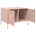 STOLIK KAWOWY RÓŻOWY 68X50X50,5CM STAL WALCOWANA NA ZIMNO