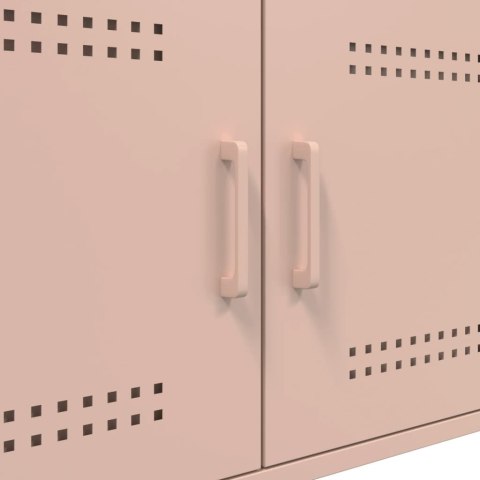 STOLIK KAWOWY RÓŻOWY 68X50X50,5CM STAL WALCOWANA NA ZIMNO