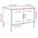 STOLIK KAWOWY RÓŻOWY 68X50X50,5CM STAL WALCOWANA NA ZIMNO