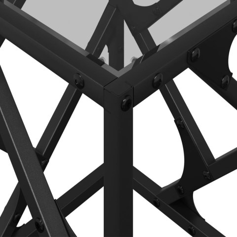 STOLIK KAWOWY ZE SZKLANYM BLATEM 30X30X41CM