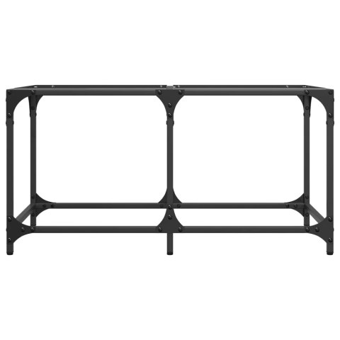 STOLIK KAWOWY ZE SZKLANYM BLATEM 78,5X40X40CM STAL