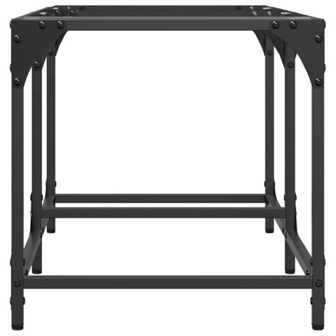 STOLIK KAWOWY ZE SZKLANYM BLATEM 78,5X40X40CM STAL