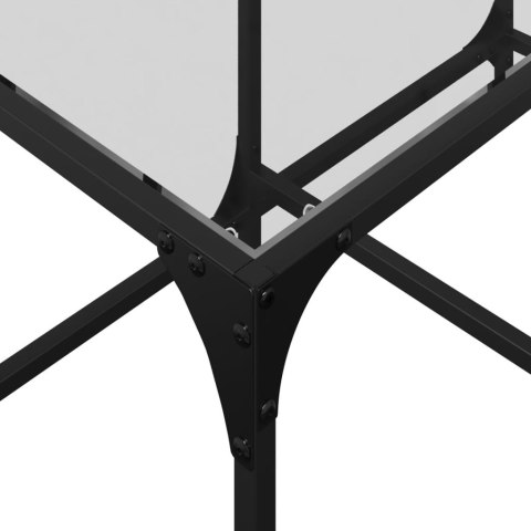 STOLIK KAWOWY ZE SZKLANYM BLATEM 78,5X40X40CM STAL