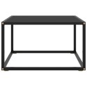 STOLIK KAWOWY CZARNY CZARNE SZKŁO 60X60X35CM