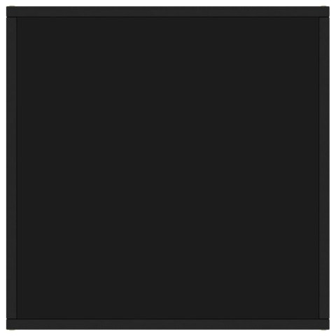 STOLIK KAWOWY CZARNY CZARNE SZKŁO 60X60X35CM