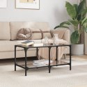 STOLIK KAWOWY Z CZARNYM SZKLANYM BLATEM 78,5X40X40CM STAL