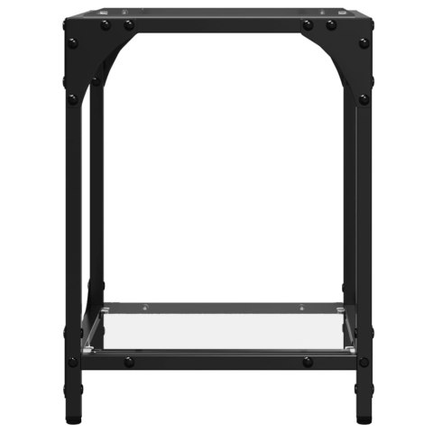 STOLIK KAWOWY Z PRZEZROCZYSTYM SZKLANYM BLATEM 30X30X40CM
