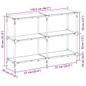 STOLIK KONSOLOWY Z CZARNYM SZKLANYM BLATEM 118,5X30X81CM