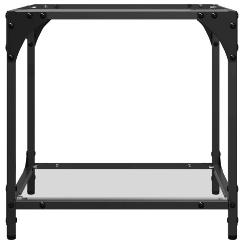 STOLIKI KAWOWE ZE SZKLANYM BLATEM 2 SZT. 40X40X40CM STAL