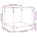 STOLIKI KAWOWE ZE SZKLANYM BLATEM 2 SZT. 40X40X40CM STAL