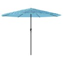 PARASOL OGRODOWY NA STALOWYM SŁUPKU NIEBIESKI 324X324X247CM