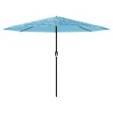 PARASOL OGRODOWY NA STALOWYM SŁUPKU NIEBIESKI 324X324X247CM