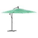 PARASOL OGRODOWY NA STALOWYM SŁUPKU ZIELONY 246X246X230CM