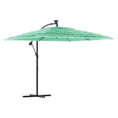PARASOL OGRODOWY NA STALOWYM SŁUPKU ZIELONY 246X246X230CM