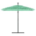 PARASOL OGRODOWY NA STALOWYM SŁUPKU ZIELONY 246X246X230CM