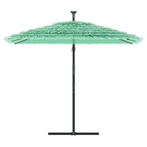 PARASOL OGRODOWY NA STALOWYM SŁUPKU ZIELONY 246X246X230CM