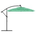 PARASOL OGRODOWY NA STALOWYM SŁUPKU ZIELONY 246X246X230CM