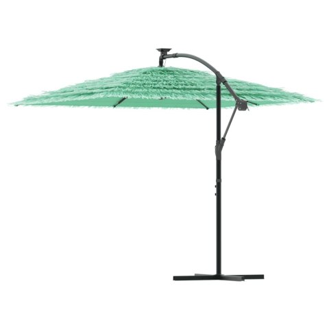PARASOL OGRODOWY NA STALOWYM SŁUPKU ZIELONY 246X246X230CM