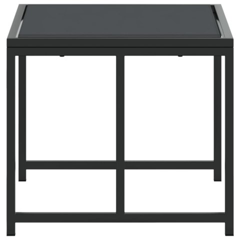 STOŁKI OGRODOWE 4 SZT. CZARNE STAL I TEXTILENE