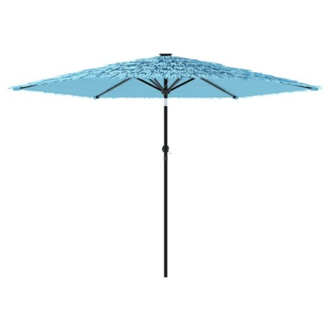PARASOL OGRODOWY NA STALOWYM SŁUPKU NIEBIESKI 288X288X225CM