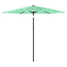 PARASOL OGRODOWY NA STALOWYM SŁUPKU ZIELONY 223X223X213CM
