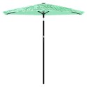PARASOL OGRODOWY NA STALOWYM SŁUPKU ZIELONY 223X223X213CM