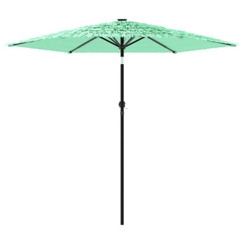 PARASOL OGRODOWY NA STALOWYM SŁUPKU ZIELONY 223X223X213CM