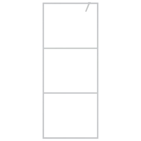 ŚCIANKA PRYSZNICOWA SREBRNA 80X195CM PRZEZROCZYSTE SZKŁO ESG