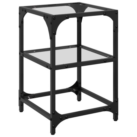 STOLIK KAWOWY Z PRZEZROCZYSTYM SZKLANYM BLATEM 30X30X45CM