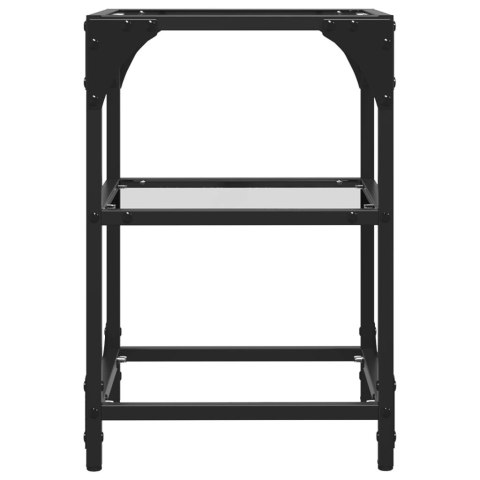 STOLIK KAWOWY Z PRZEZROCZYSTYM SZKLANYM BLATEM 30X30X45CM