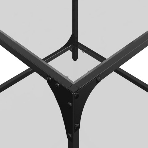 STOLIK KAWOWY ZE SZKLANYM BLATEM 50X50X40CM STAL