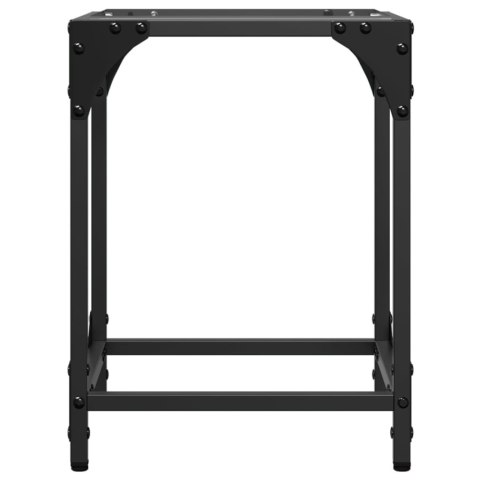 STOLIKI KAWOWE ZE SZKLANYM BLATEM 2 SZT. 30X30X40CM STAL