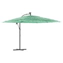 PARASOL OGRODOWY NA STALOWYM SŁUPKU ZIELONY 290X290X238CM