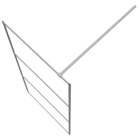 ŚCIANKA PRYSZNICOWA SREBRNA 90X195CM PRZEZROCZYSTE SZKŁO ESG