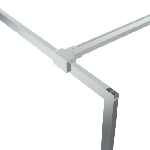 ŚCIANKA PRYSZNICOWA SREBRNA 90X195CM PRZEZROCZYSTE SZKŁO ESG