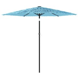PARASOL OGRODOWY NA STALOWYM SŁUPKU NIEBIESKI 223X223X213CM