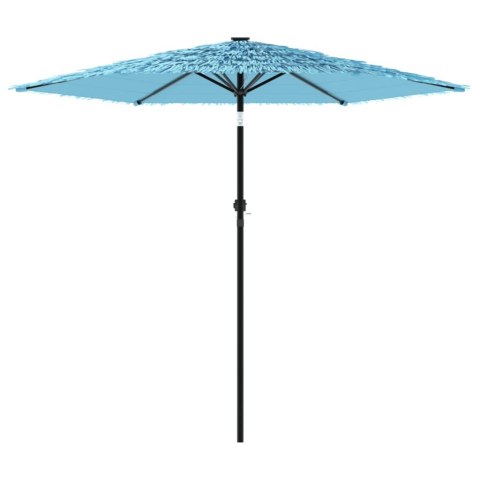 PARASOL OGRODOWY NA STALOWYM SŁUPKU NIEBIESKI 223X223X213CM