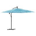 PARASOL OGRODOWY NA STALOWYM SŁUPKU NIEBIESKI 269X269X235CM