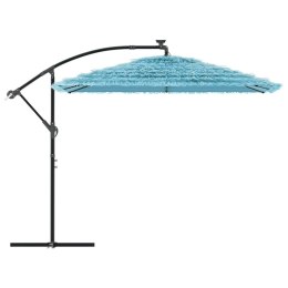 PARASOL OGRODOWY NA STALOWYM SŁUPKU NIEBIESKI 269X269X235CM