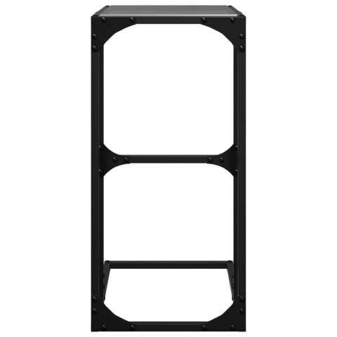 STOLIK BOCZNY ZE SZKLANYM BLATEM 40X30X61,5CM STAL