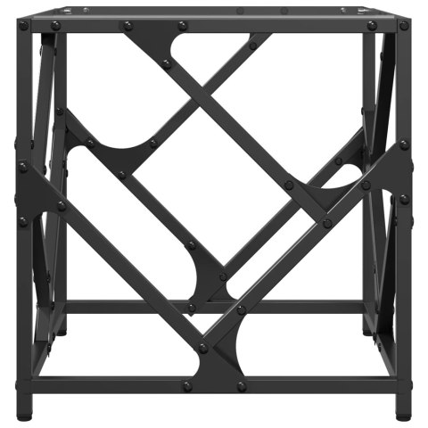 STOLIK KAWOWY ZE SZKLANYM BLATEM 40X40X41CM STAL