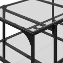 STOLIK KAWOWY ZE SZKLANYM BLATEM 98,5X50X45CM STAL
