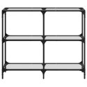 STOLIK KONSOLOWY Z PRZEZROCZYSTYM SZKLANYM BLATEM 98X30X81CM