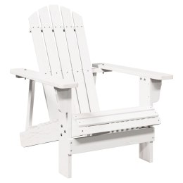 KRZESŁO ADIRONDACK BIAŁE 69X85X90,5CM LITE DREWNO JODŁOWE