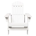 KRZESŁO ADIRONDACK BIAŁE 69X85X90,5CM LITE DREWNO JODŁOWE