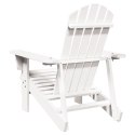 KRZESŁO ADIRONDACK BIAŁE 69X85X90,5CM LITE DREWNO JODŁOWE